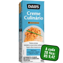 Creme Vegetal Culinário Ourolac Daus Unidade 1kg 