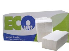 Papel Toalha Branco Reciclado Ecopaper Unidade 1000Folhas