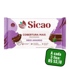 Cobertura Mais Meio Amargo Barra Sicao 2,1kg