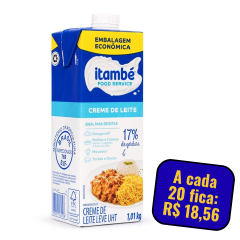 Creme de Leite 17% Cartonado Itambé Unidade 1,01kg