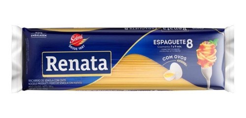 Massa Espaguete C/Ovos 8 Renata 500g