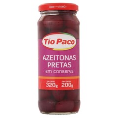 Azeitona Preta Tio Paco Vidro Unidade 200g