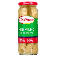 Mini Milho Tio Paco Vidro Unidade 200g