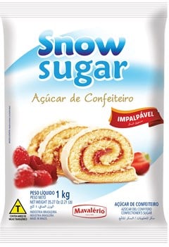 Açúcar Confeiteiro Snow Sugar Mavalério 1kg