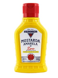 Mostarda Amarela Zero Hemmer Pet Unidade 300g