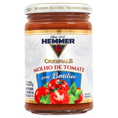 Molho Tomate com Basilico Originale Hemmer Vidro 320g