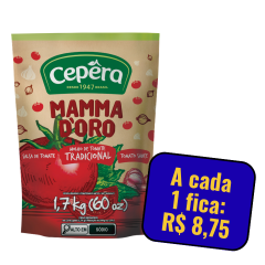 Molho Mammadoro Tradicional Sachê Cepêra Unidade 1,7kg