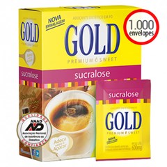 Adoçante Sucralose Pó Gold Caixa 1000Unidades 