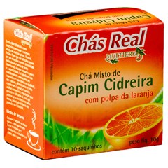 Chás Real Capim Cidreira com Laranja Cacheta 5x10x1g