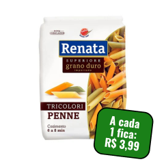 Macarrão Penne Tradicional Tricolori Renata 500g
