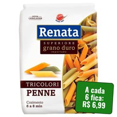 Macarrão Penne Tradicional Tricolori Renata 500g