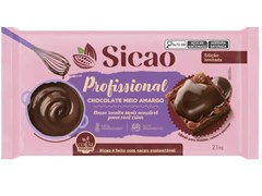 Chocolate Profissional Meio Amargo Sicao Barra 2,1kg