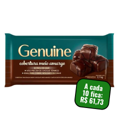 Cobertura Meio Amargo Barra Genuine 2,1kg