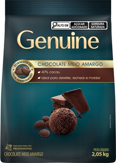Chocolate Meio Amargo 40% Cacau Formato Moedas Genuine 2,05Kg