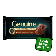 Chocolate Ao Leite Barra Genuine 2,1kg