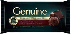 Chocolate Meio Amargo Barra Genuine 2,1kg 