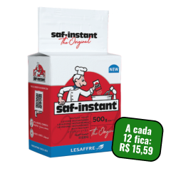 Fermento Biologico Seco Vermelho Massa Salgada Saf Instant 500g