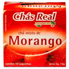 Chás Real Fruta Morango Cacheta 5x10x1,5g