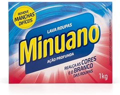 Detergente em Pó Ação Profunda Minuano Caixa 20x1kg