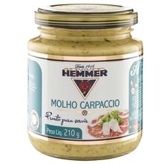 Molho para Carpaccio Hemmer Vidro Unidade 210g